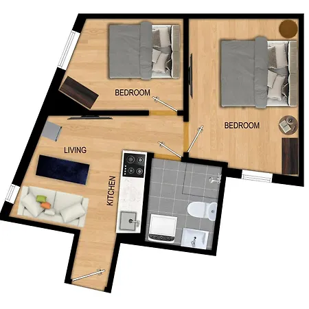 King Bed - Renovated 2024 - 2br Behind Bryggen Bergen