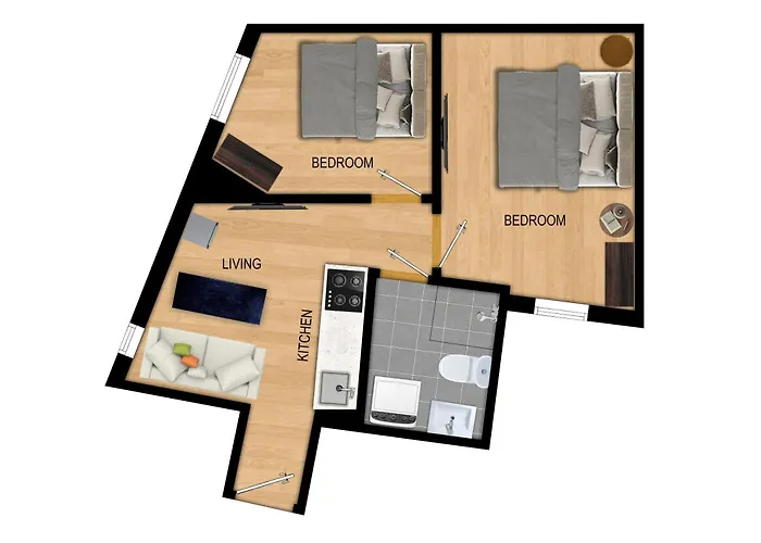 King Bed - Renovated 2024 - 2br Behind Bryggen Bergen